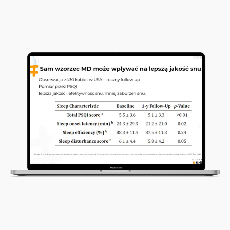 Fragment webinaru Dieta i suplementacja dla efektywnego snu o wzorcu MD